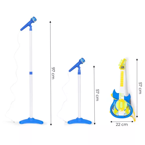 Elektromos gitár mikrofon állvány gyerekeknek mp3 kék