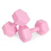 Hex súlyzó szett 2x5 kg rózsaszín