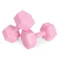 Hex súlyzó szett 2x5 kg rózsaszín