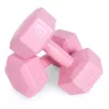 Hex súlyzó szett 2x5 kg rózsaszín