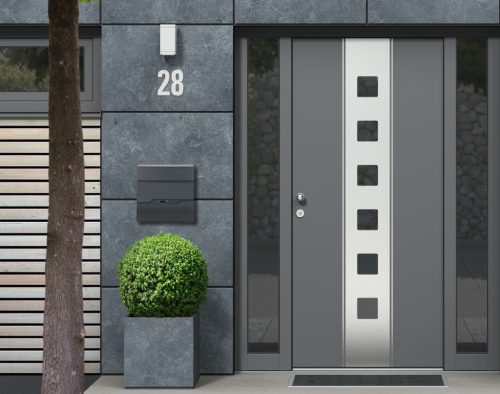 Postaláda horganyzott acélból újságtartóval antracit