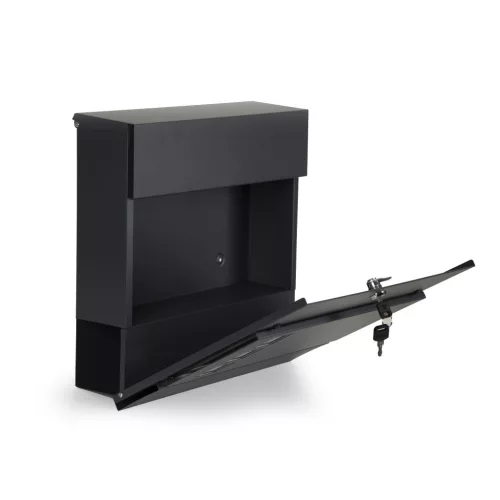 Postaláda horganyzott acélból újságtartóval antracit