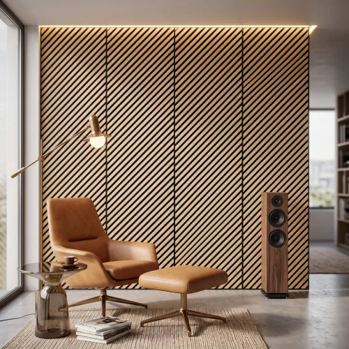 Akusztikus falpanel Deco I bambusz hatású 260x60x1,8 cm