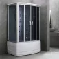   Emilia 85x135 cm hidromasszázs kádkabin elektronikával Black