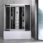   Emilia 85x170 cm hidromasszázs kádkabin elektronikával Black