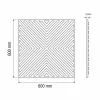 Akusztikus falpanel Deco IV bambusz hatású 60x60x1,8 cm