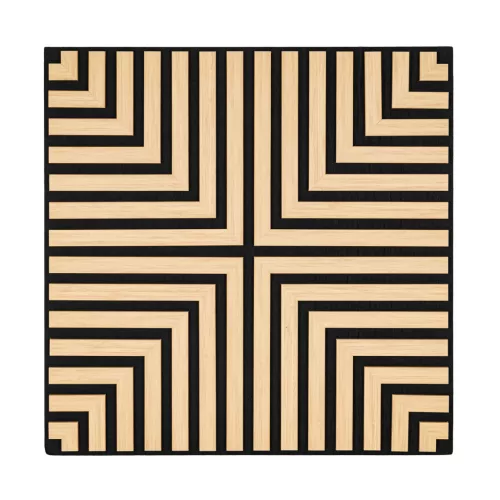 Akusztikus falpanel Deco V bambusz hatású 60x60x1,8 cm