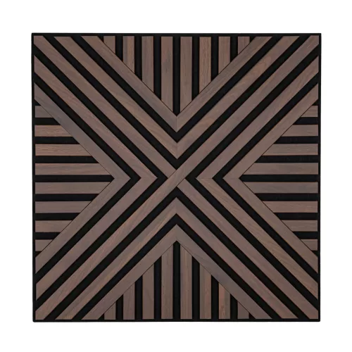 Akusztikus falpanel Deco VII dió hatású 60x60x1,8 cm
