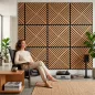 Akusztikus falpanel Deco VIII bambusz hatású 60x60x1,8 cm