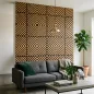 Akusztikus falpanel Deco IX bambusz hatású 60x60x1,8 cm