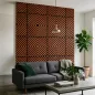 Akusztikus falpanel Deco IX dió hatású 60x60x1,8 cm