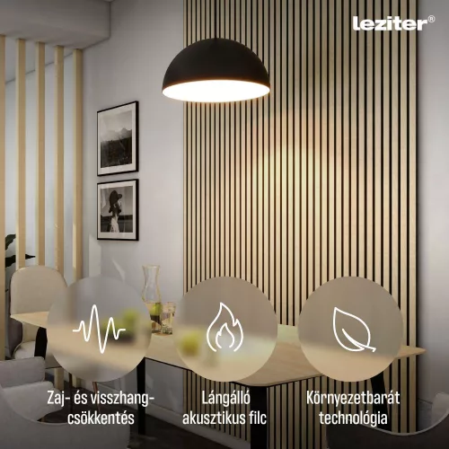 Akusztikus falpanel Deco II bambusz hatású 60x60x1,8 cm