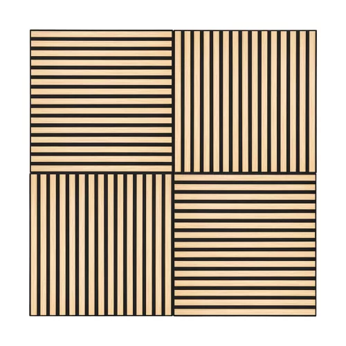 Akusztikus falpanel Deco II bambusz hatású 60x60x1,8 cm