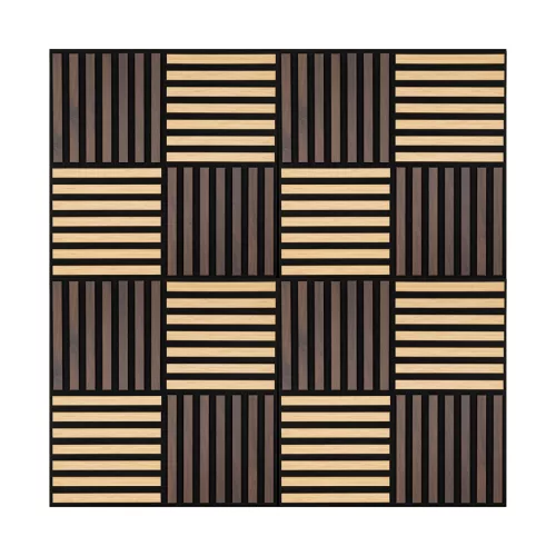 Akusztikus falpanel Deco X bambusz hatású 60x60x1,8 cm