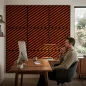Akusztikus falpanel Deco III dió hatású 60x60x1,8 cm