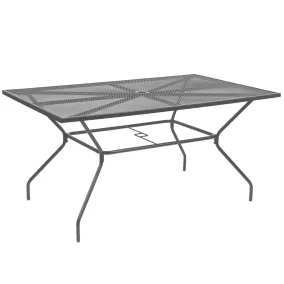 Melfi fém mesh kerti asztal 150x90x75 cm
