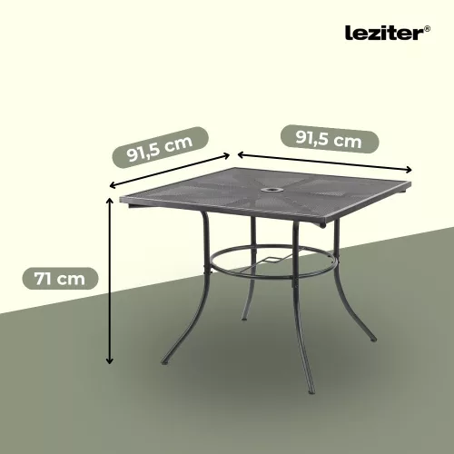 Melfi fém mesh kerti asztal 91,5x91,5x71 cm