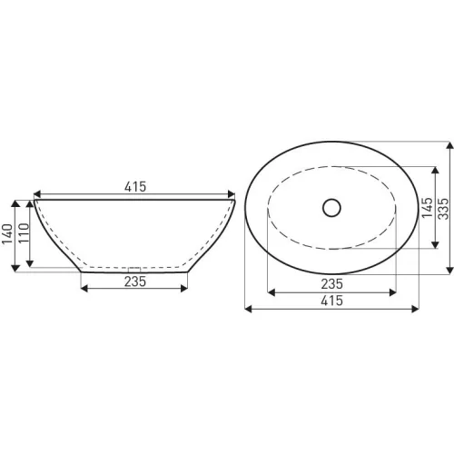 KR-707 fekete-arany kerámia design mosdó