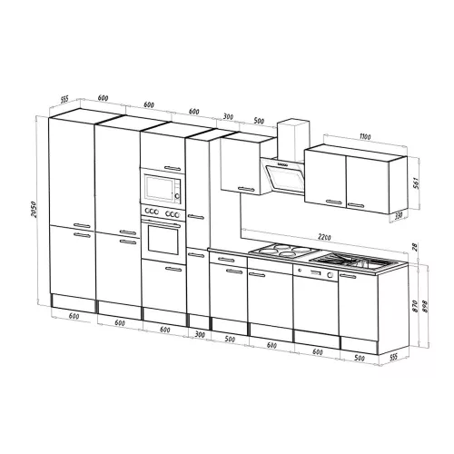 Yorki 430 konyhabútor alulfagyasztós hűtős kivitelben