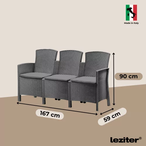 Lima 3 üléses kerti kanapé