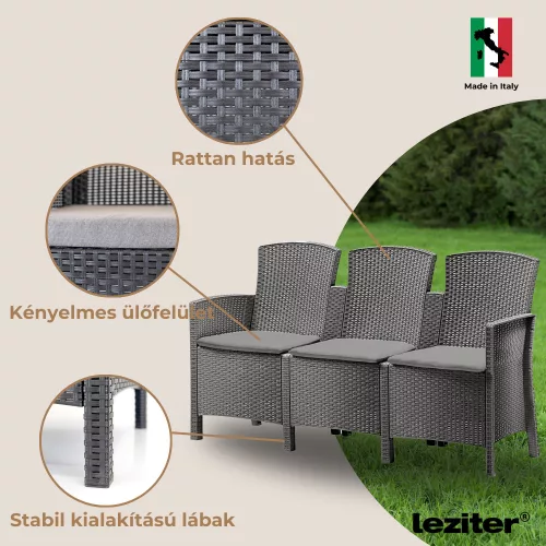 Lima 3 üléses kerti kanapé