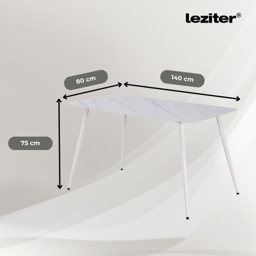 Ravena 6+1 étkező garnitúra fehér-fehér