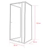 Flexi 80x80 cm falsíkra szerelhető szögletes zuhanykabin zuhanytálca nélkül