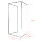 Flexi 80x80 cm falsíkra szerelhető szögletes zuhanykabin zuhanytálca nélkül