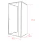   Flexi 80x80 cm falsíkra szerelhető szögletes zuhanykabin zuhanytálca nélkül