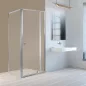   Flexi 80x90 cm sarokba szerelhető aszimmetrikus zuhanykabin zuhanytálca nélkül