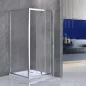   Flexi 80x90 cm sarokba szerelhető aszimmetrikus zuhanykabin zuhanytálca nélkül