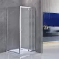   Flexi 80x90 cm sarokba szerelhető aszimmetrikus zuhanykabin zuhanytálca nélkül