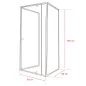   Flexi 80x90 cm falsíkra szerelhető aszimmetrikus zuhanykabin zuhanytálca nélkül