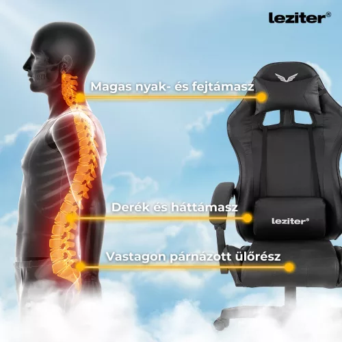 Family One íróasztal szett Raven gamer forgószékkel