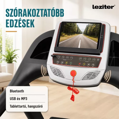 Futópad Led kijelzővel Runova Max 120 kg, 2,5 LE, 15 Km/h, dőlésszög 0-15%