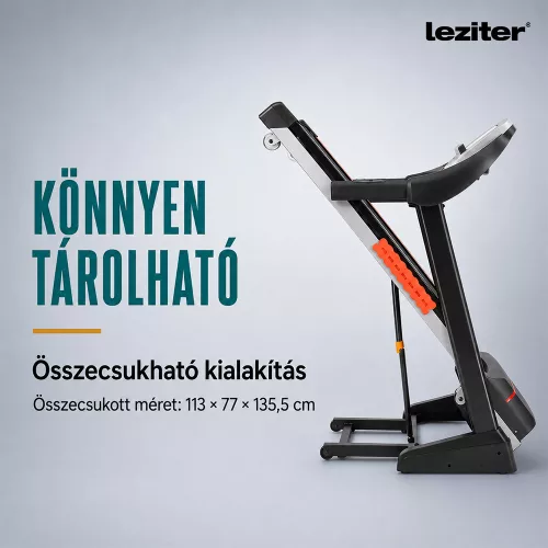 Futópad Led kijelzővel Runova Max 120 kg, 2,5 LE, 15 Km/h, dőlésszög 0-15%