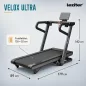   Futópad Led kijelzővel Bluetooth okosfunkció, Velox Ultra Max 150 kg, 3 LE, 18,8 Km/h, dőlésszög -6-32%