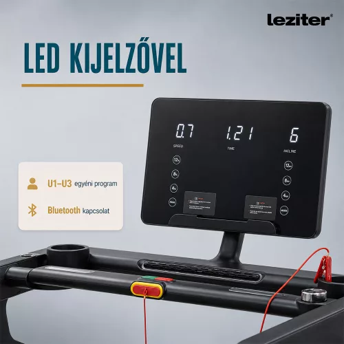 Futópad Led kijelzővel Aeorun Max 150 kg, 4,5 LE, 18,8 Km/h, 12 program, dőlésszög 0-15%