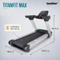   Futópad Led kijelzővel Titanfit Max 200 Kg, 3 LE, 1-25 Km/h, dőlésszög 0-18%