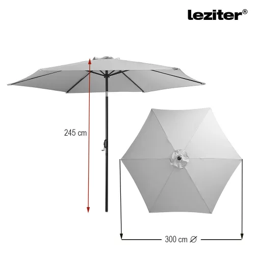 Gina kerti napernyő zöld 300 cm