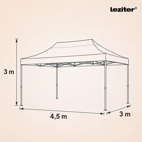 Összecsukható kerti pavilon 3x4,5 m