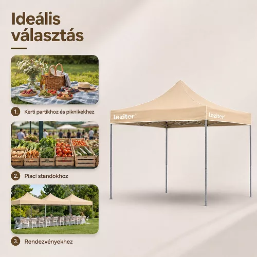 Összecsukható kerti pavilon 3x4,5 m