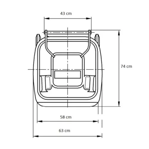Hulladéktároló 240L sárga