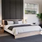   Miami franciaágy ágyneműtartó nélkül 160x200 cm sonoma tölgy-fehér
