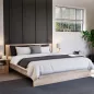   Miami franciaágy ágyneműtartó nélkül 160x200 cm sonoma tölgy-yorki tölgy