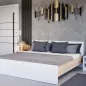   Miami franciaágy ágyneműtartó nélkül 180x200 cm fehér-sonoma tölgy