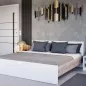   Miami franciaágy ágyneműtartó nélkül 180x200 cm fehér-yorki tölgy