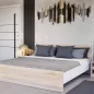   Miami franciaágy ágyneműtartó nélkül 180x200 cm sonoma tölgy-fehér