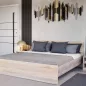   Miami franciaágy ágyneműtartó nélkül 180x200 cm sonoma tölgy-yorki tölgy