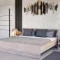   Miami franciaágy ágyneműtartó nélkül 180x200 cm yorki tölgy-sonoma tölgy